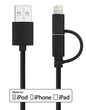 Cable IXCC USB A a Lightning/Micro USB 1 Metro